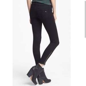 Rag and bone black skinny jeans 28